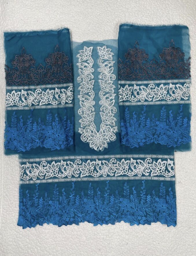 Neckline + Front wide Patch + Back wide Patch + Both side wide Sleeves Patch