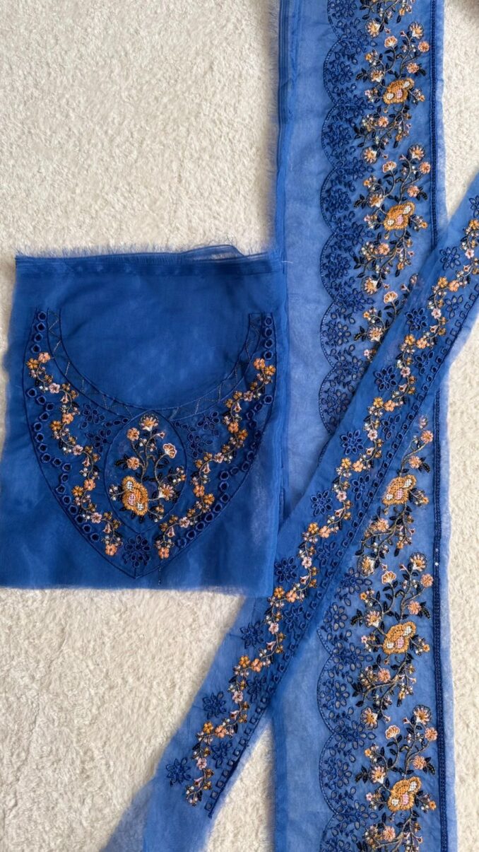 Neckline + Yard Wide Patch + Yard thin line Patch