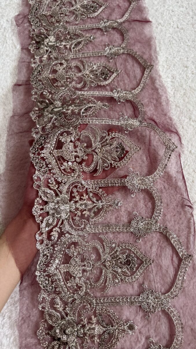 MariaB Maroon Fancy 32 inches Patch