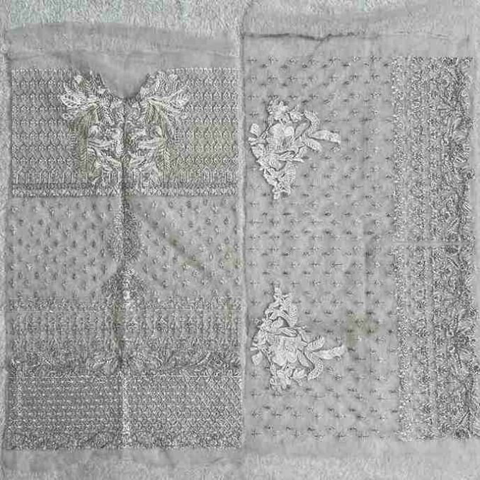 Sana Safinaz White Front + Sleeves