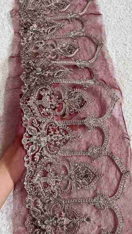 MariaB Maroon Fancy 32 inches Patch